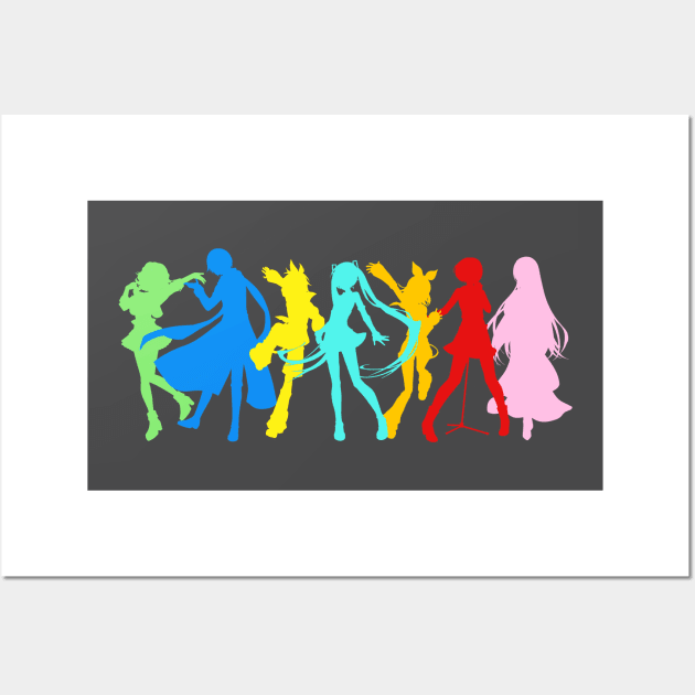 Vocaloid Group Silhouette Wall Art by katmh